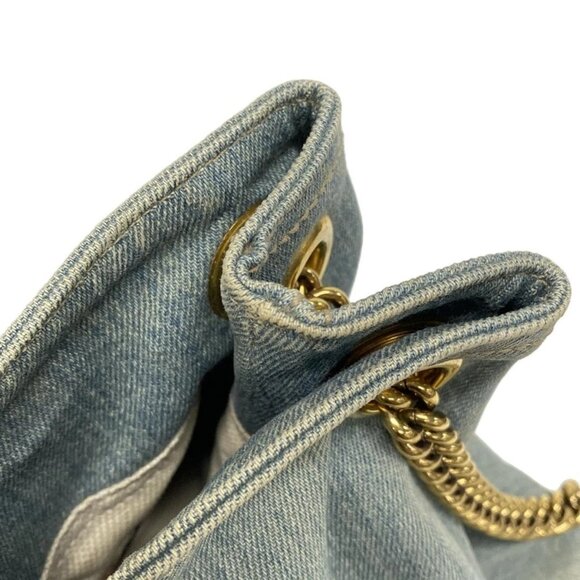 Auth GUCCI Soho 308982 Light Blue Denim - Shoulder Bag - Picture 12 of 16